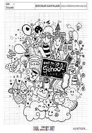 Doodle boyama sayfaları